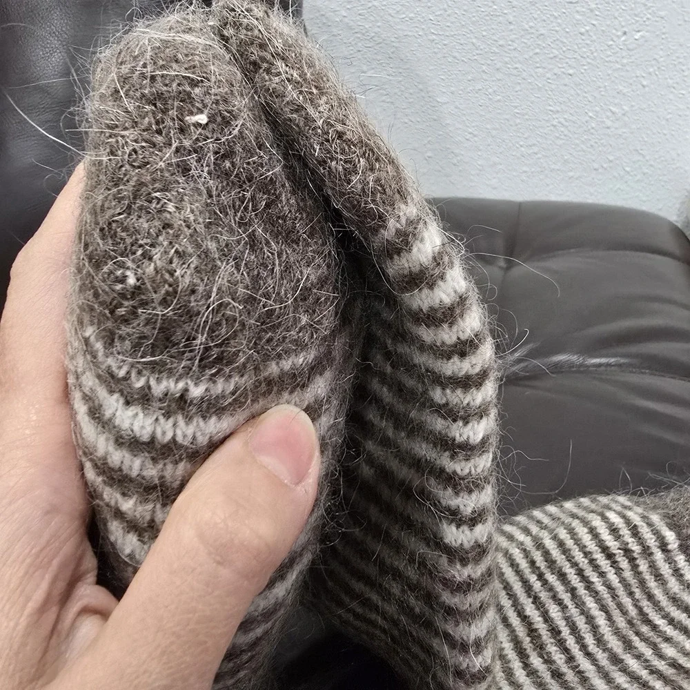 Handmade Goat Down Socks, 100% OrganicWarm Winter Wool Socks, Hand‎ Knitted